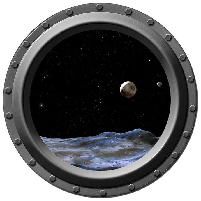 The View from Pluto Porthole Decal