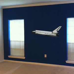 Large Space Shuttle Atlantis Wall Decal - 17" tall x 47" wide