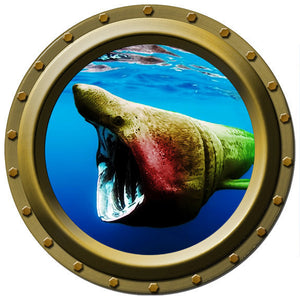 Basking Shark Porthole Wall Decal