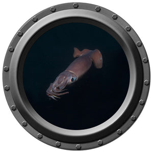 Squid Porthole Wall Decal