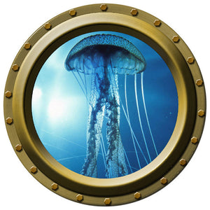 Jellyfish Porthole Wall Decal