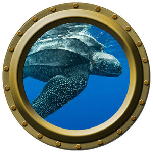 Leatherback Turtle Porthole Wall Decal