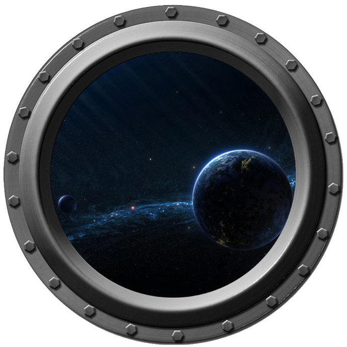 The Earth in a Sea of Star Porthole Decal